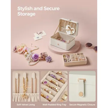 Compact Jewelry Box for Travel and Organizing Jewelry