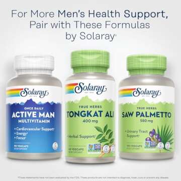 SOLARAY Tongkat Ali 400 mg - Longjack Tongkat Ali for Men - Herbal Support for Men's Health and Vitality - Vegan, Non-GMO, Lab Verified - 60 Servings, 60 VegCaps