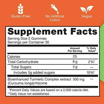 Qunol Turmeric Gummies, Gummy with 500mg Turmeric Curcumin, Joint Support Supplement, Ultra High Absorption Tumeric Curcumin, Vegan, Gluten Free, 2 Month Supply (60 Count, Pack of 2)