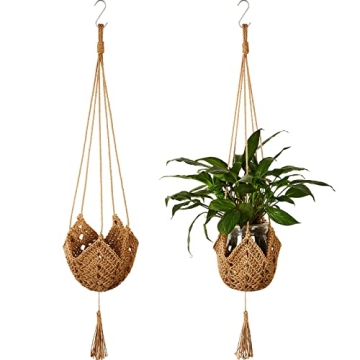Stylish Boho Jute Macrame Plant Hangers for Your Home