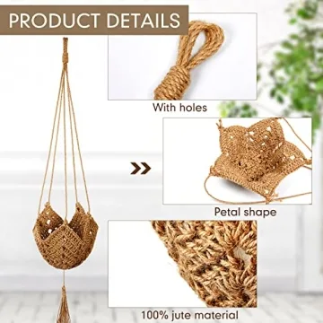 Stylish Boho Jute Macrame Plant Hangers for Your Home
