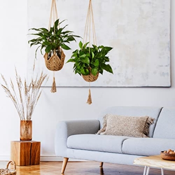 Stylish Boho Jute Macrame Plant Hangers for Your Home