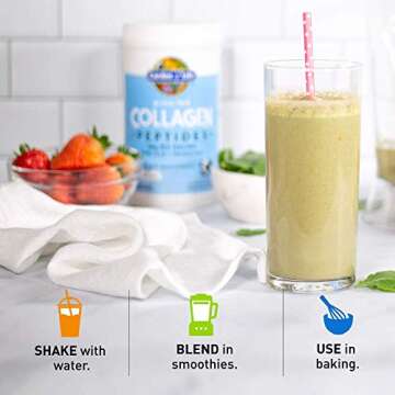 Garden of Life Grass Fed Collagen Peptides Powder Unflavored Collagen Powder for Women Men Hair Skin Nails Joints, Hydrolyzed Collagen Protein Supplements, Collagen for Women & Men, 14 Servings