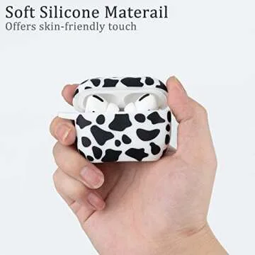 Cute YOMPLOW Cow Silicone Case for AirPods Pro - Durable & Stylish