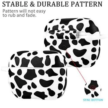Cute YOMPLOW Cow Silicone Case for AirPods Pro - Durable & Stylish