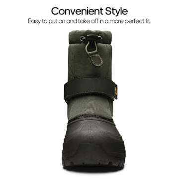 NORTIV 8 Kids Waterproof Snow Boots for All Winter Fun