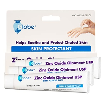 Globe Zinc Oxide Ointment 20% for Skin Protection in 3 Pack