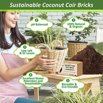 Legigo 6 Pack Premium Coco Coir Brick for Plants