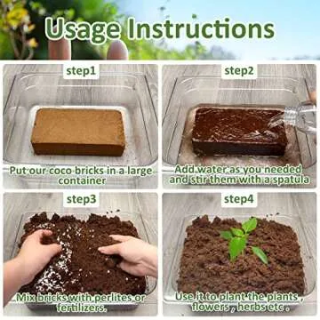 Legigo 6 Pack Premium Coco Coir Brick for Plants