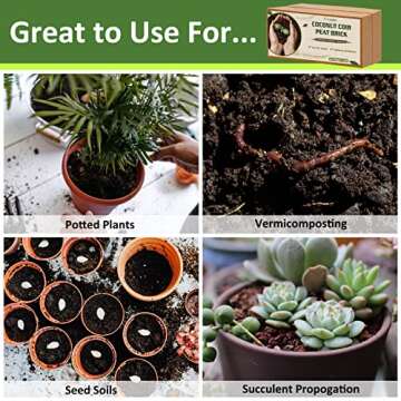 Legigo 6 Pack Premium Coco Coir Brick for Plants