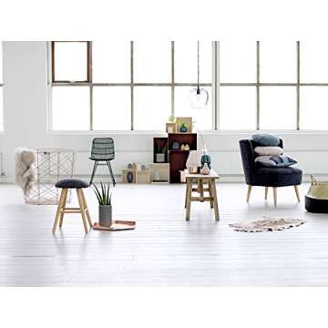 Bloomingville Teal Ceramic Fluted Vase