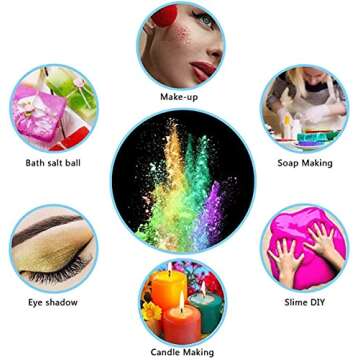 Mica Powder for Epoxy Resin, 32 Colors Mica Pigment Powder Set for Resin Art, Lip Gloss, Soap Making Dye, Slime and DIY Craft (5g/0.18oz Each Bottle)