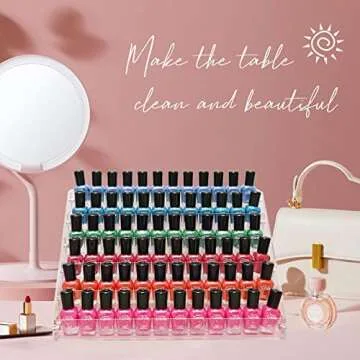 FFowcye 6 Tier Acrylic Nail Polish Organizer Rack