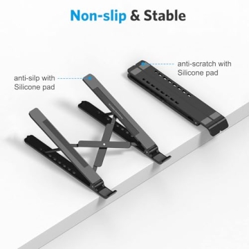 OMOTON Ergonomic Portable Laptop Stand - 7 Adjustable Levels
