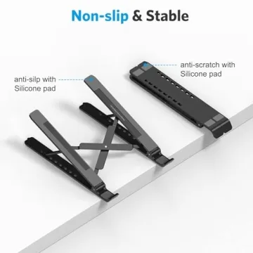 OMOTON Ergonomic Portable Laptop Stand - 7 Adjustable Levels