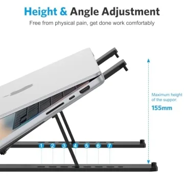 OMOTON Ergonomic Portable Laptop Stand - 7 Adjustable Levels