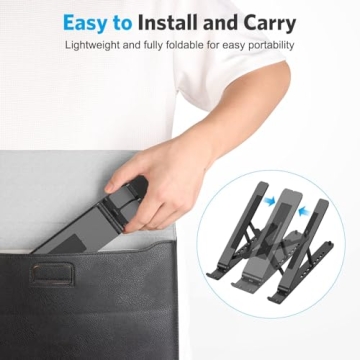 OMOTON Ergonomic Portable Laptop Stand - 7 Adjustable Levels