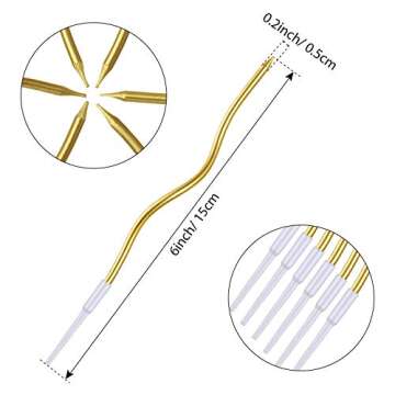 BBTO Twisty Birthday Candles - Gold Spiral Cake Decor