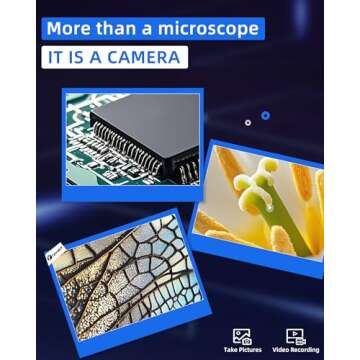 Wireless Digital Microscope Handheld USB HD Inspection Camera 50x-1000x Magnification with Stand Compatible with iPhone, iPad, Samsung Galaxy, Android, Mac, Windows Computer