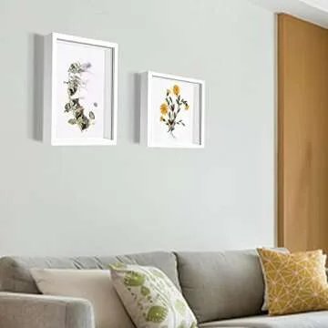 TOUYINGER 4x6 Small Shadow Box Frame Display Case, Display Case Box For Memorabilia, Medal, Wedding Memories, Crafts, Tickets And Photos (White, 4x6)