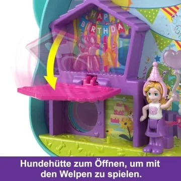 Polly Pocket Doggy Birthday Bash Playset with Accessories