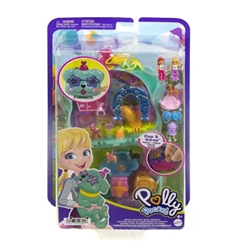 Polly Pocket Doggy Birthday Bash Playset with Accessories