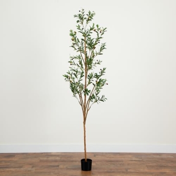 Nearly Natural 7FT Tall Olive Tree for Home Decor