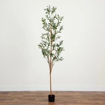 Nearly Natural 7FT Tall Olive Tree for Home Decor