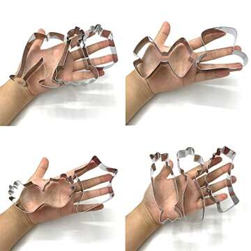 LILIAO Happy New Year Cookie Cutter Set - 10 Piece - Wedding/Birthday Party Biscuit Cutters - Stainless Steel - by J.Cookiesart