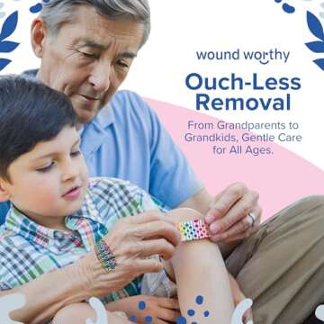 Wound Worthy Prismatic Ultra Gentle Bandages - Advanced Healing with Bordered Foam Dressing, Ultra-Gentle Adhesive - Ideal for Wounds, Bed Sores - Assorted Sizes and Colors