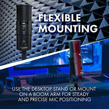 M-Audio Uber Mic | Professional USB Microphone With Switchable Polar Patterns and Integrated Headphone Output