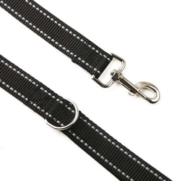 SUNNQ 6FT Reflective Dog Leash for All Breeds, Durable Nylon with D Ring