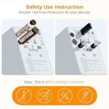 TESSAN Universal Travel Adapter with 4 USB Ports
