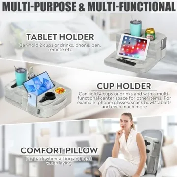TabCouchCaddy - Versatile Couch Holder Pillow for Comfort