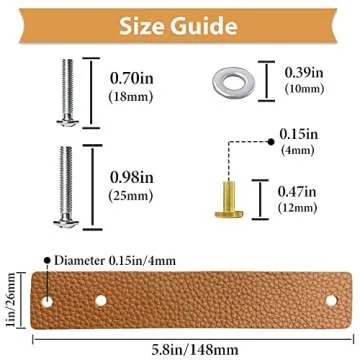 DanceShift Dresser Drawer Knobs, 12 Pack Leather Pulls Cabinet Furniture Knobs Pulls Wardrobe Door Handle Pulls Knob for Dresser Drawers Cabinet (Brown)