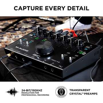 M-Audio AIR 192x14 - USB Audio Interface for Studio Recording with 8 In and 4 Out, MIDI Connectivity, and Software from MPC Beats and Ableton Live Lite