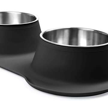 URPOWER Dog Bowls Stainless Steel Dog Bowl with No Spill Non-Skid Silicone Mat 53 oz Feeder Bowls Pet Bowl for Dogs Cats and Pets