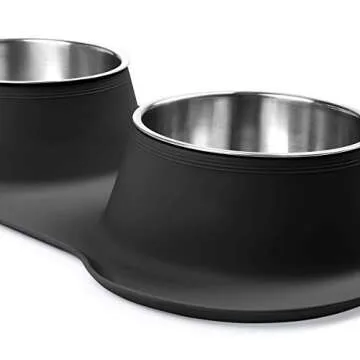 URPOWER Dog Bowls Stainless Steel Dog Bowl with No Spill Non-Skid Silicone Mat 53 oz Feeder Bowls Pet Bowl for Dogs Cats and Pets