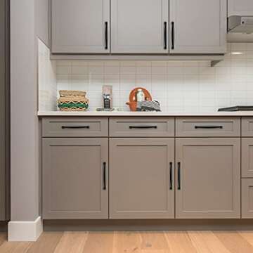 Stylish Ravinte 10 Pack Matte Black Cabinet Handles