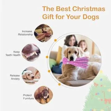 CPYOSN Dog Squeaky Toys Octopus - No Stuffing Crinkle Plush Dog Toys for Puppy Teething, Durable Interactive Dog Chew Toys for Small, Medium and Large Dogs Training and Reduce Boredom, 2 Pack