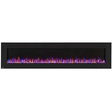 Napoleon 100” Allure Linear Wall Mount Electric Fireplace - Model NEFL100FH - Multicolor Ember Bed, Remote Control, 1500W