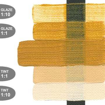 5 Oz Heavy Body Yellow Ochre Acrylic Paint for Artists