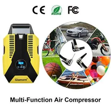 Glamore Portable Air Compressor for Quick Tire Inflation