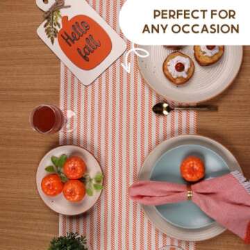 Folkulture Table Runner 72 Inches Long with Tassels for Dining Table Decor, 100% Cotton Farmhouse Style Table Runner, Boho Runner for Home Décor, Coffee Table Runner or Wedding Table Runner