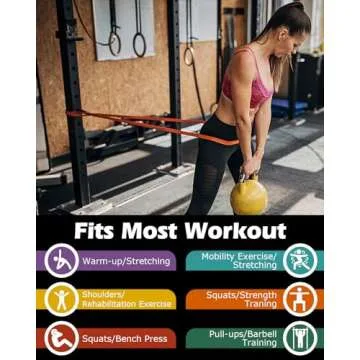 Zacro Resistance Bands, 6 Resistance Levels Pull Up Assistance Bands, Exercise Bands for Men&Women, Heavy Duty Resistance Band Set with Door Anchor, for Working Out, Muscle Training, Physical Therapy