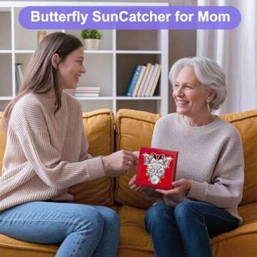 Mother's Day Crystal Butterfly Suncatcher Gift for Her