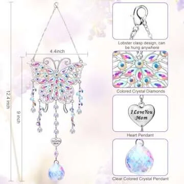 Mother's Day Crystal Butterfly Suncatcher Gift for Her