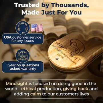 Mindsight Moving Kinetic Wall Art - Wind up to power peaceful motion (no battery) - Calming Wall Décor for Living Room, Office, Bedroom, Kitchen - Hand Crafted Wood - Ripple, Canyon Brown