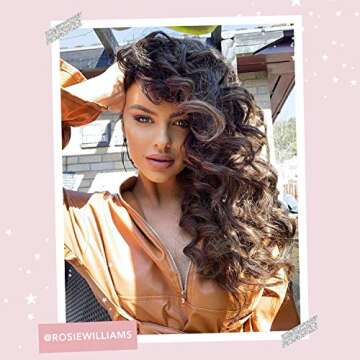 CHOPSTICK STYLER Master Curling Wand Iron, Rectangular 1 inch Ceramic Barrel for Voluminous Wild Bea...