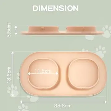 Dog Food Bowls Pet Bowls & Dog Water Bowls with No-Spill and Non-Skid, Feeder Bowls with Dog Bowl Ma...